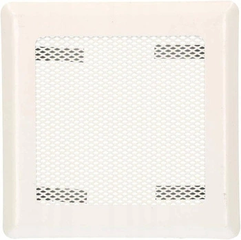 Krbová vetracia mriežka kovová 16x16 cm biela