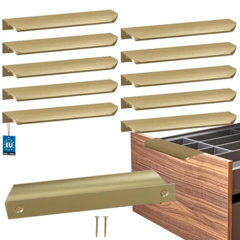 Úchyt nábytkový hliníkový zlatý mat 160/180 mm sada 10 ks.