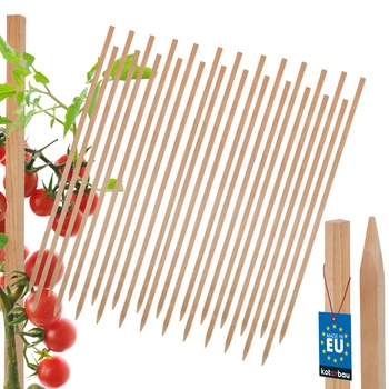 Drevené koly na paradajky zeleninu záhradné podpery 80 cm sada 25 ks.