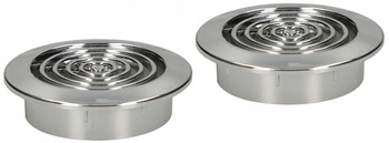 Ventilačná mriežka guľatá mini fi 45 mm 2 ks - Farba chróm