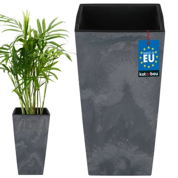 Kvetináč s vložkou 265x265x500 mm betónová konštrukcia