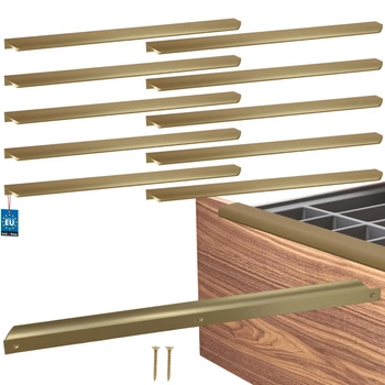 Úchyt nábytkový hliníkový zlatý mat 416/436 mm sada 10 ks.