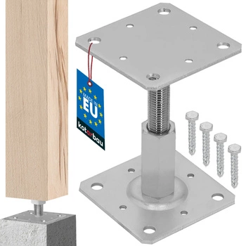 Vertikálne nastaviteľný držiak stĺpa 110x110 mm