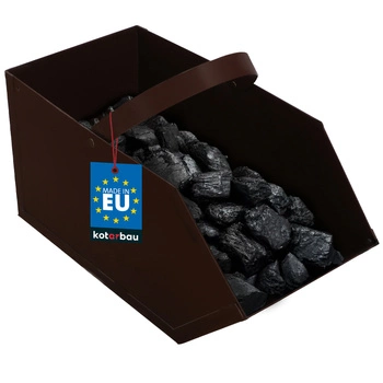 Oceľový zásobník na uhlie hnedý popol