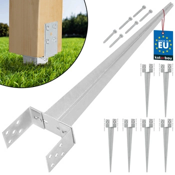 Základňa stĺpa nastaviteľná zatĺkacia 0-160 mm sada 6 ks.