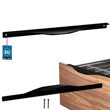 Úchyt nábytkový hliníkový čierny mat 416/436 mm