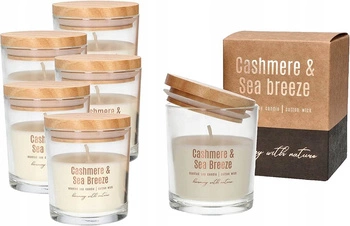 Sklenená sviečka s vôňou sóje - 6 ks