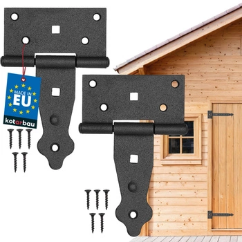 Záves altánku konštrukcia čierny 100 mm sada 2 ks.