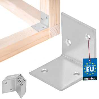 Tesársky uholník nerezový pozinkovaný 35x35x35 mm sada 12 ks.