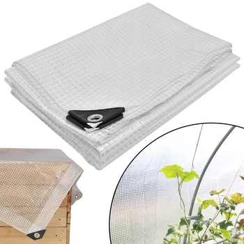 Ochranná plachta silná hrubá priehľadná skleníková 120 g/m2 3x5 m