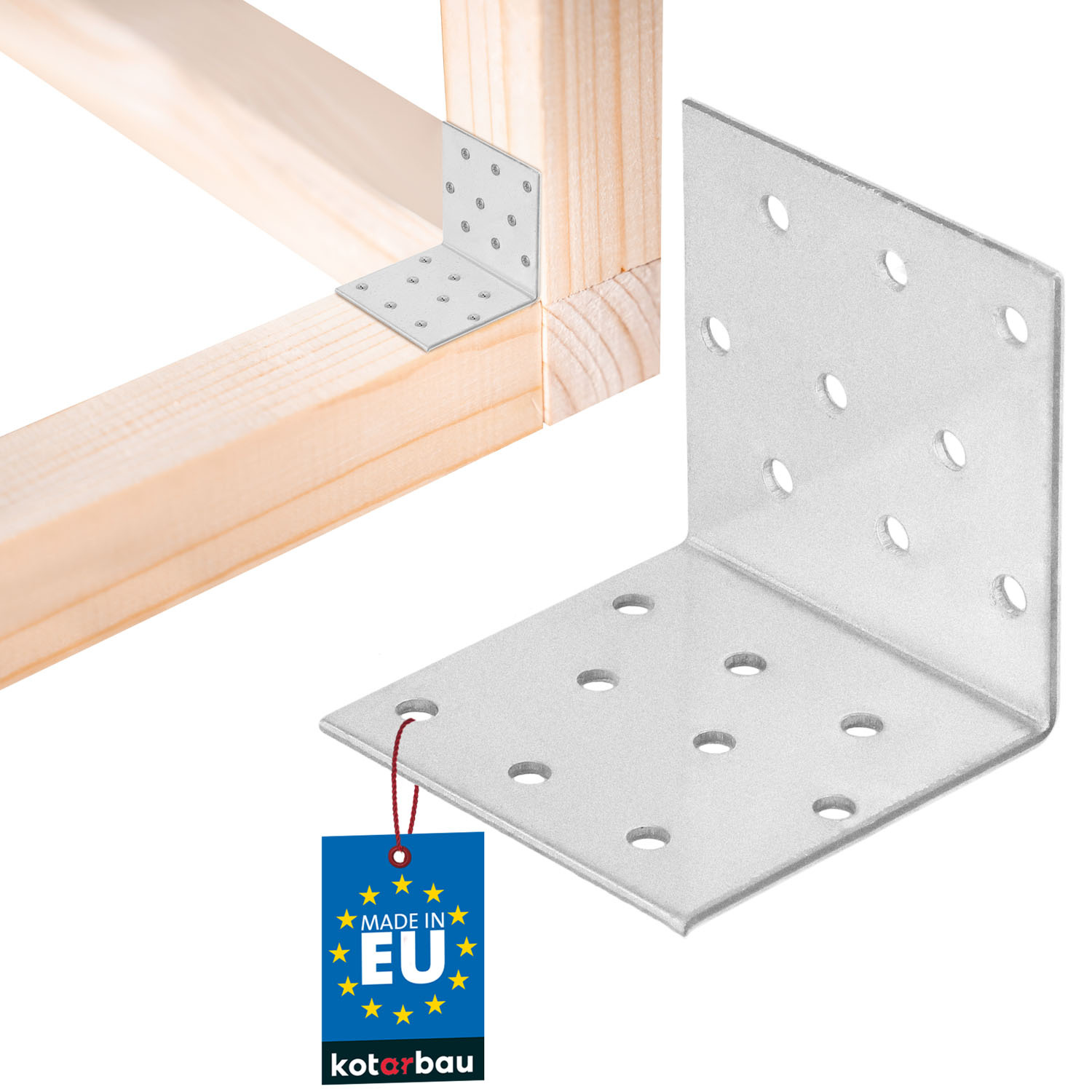 Pozinkovaný tesársky uholník 60×60×60 mm