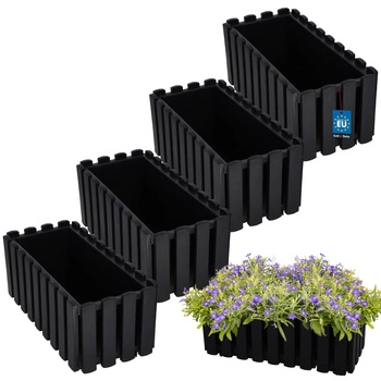 Balkónová debnička rustikálna 400 mm sada 4 ks.