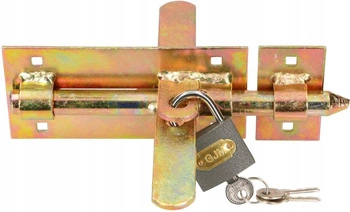 Garážová brána 150 mm obojstranná skrutka s visiacim zámkom na bránu