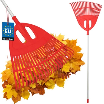 Veľké vejárové hrable na lístie 51,5 cm + hliníková násada 1,3 m