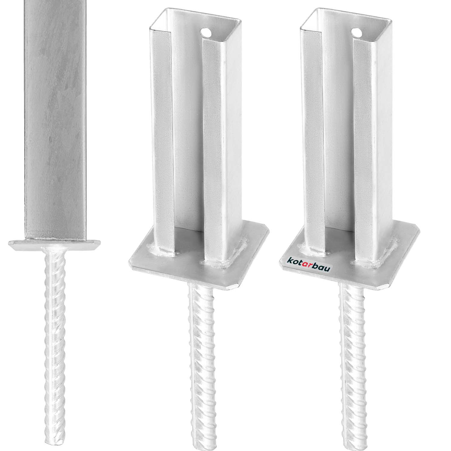 Základňa pre stĺpik na zabudovanie do stĺpika panelu 60x40 mm sada 2 ks.