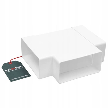 Tee konektor plochý kanál biely 120x60 mm