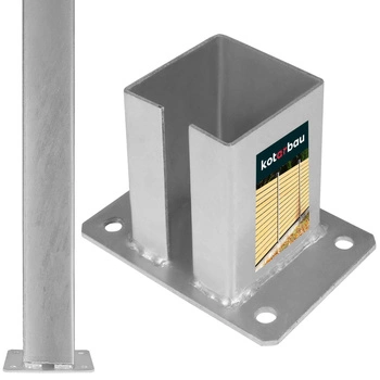 Základňa stĺpika plotovej brány priskrutkovaná 100x100 mm