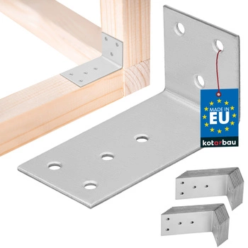 Tesársky uholník nerezový pozinkovaný 40x80x40 mm sada 25 ks.