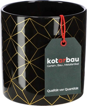 Keramický kvetináč fi 12, kvetinová nádoba - Farba zlatá