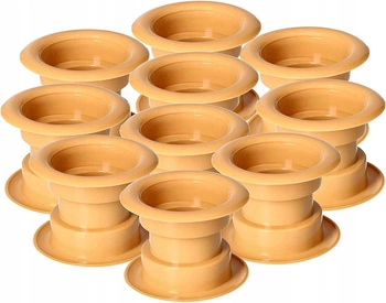 Manžeta na dvere, ventilačná dverová objímka, 10 ks - Farba kalvados