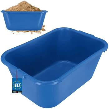 Stavebný zásobník záhradný obdĺžnikový na maltu modrý 55 l