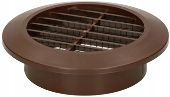 Ventilačná mriežka guľatá fi 60 mm so sieťkou - Farba hnedá