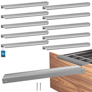 Úchyt nábytkový hliníkový strieborný 256/276 mm sada 10 ks.