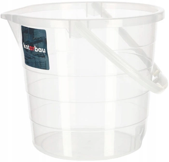Priehľadné vedro s výlevkou a stupnicou - 10 l
