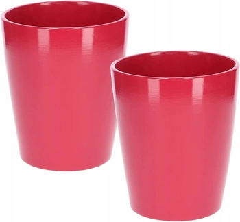 Keramický kvetináč 12 cm ružový - 2 ks.