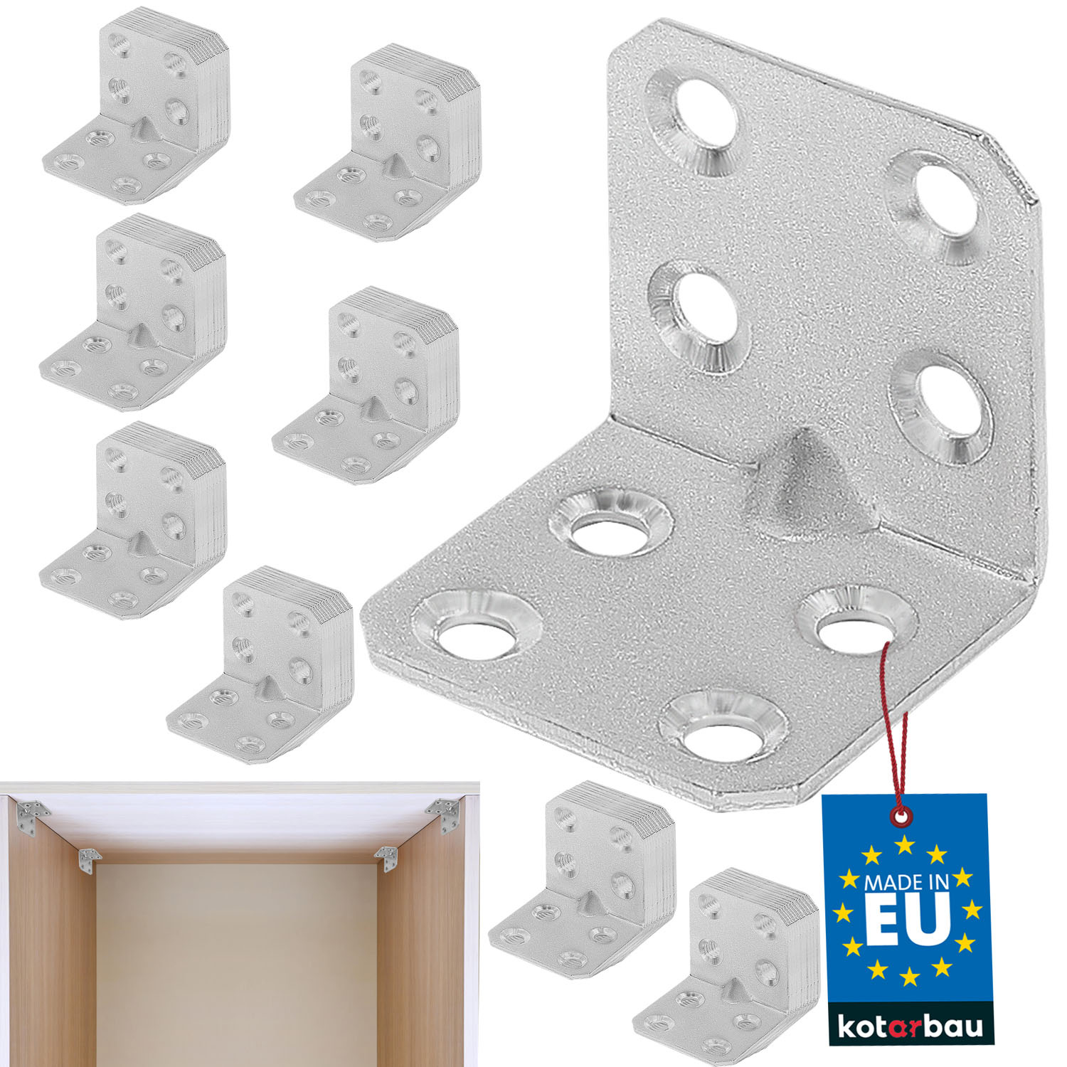 Uholník s prelisom 30x30x30 - 100 ks.