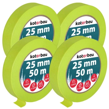 Maskovacia páska neón 25 mm × 50 m sada 4 ks.