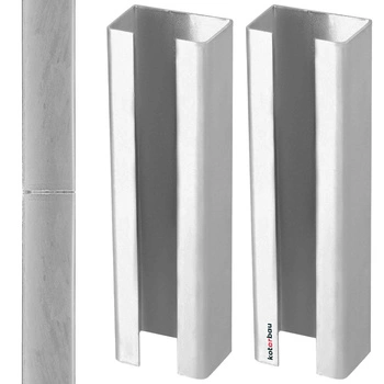 Spojka pre predĺženie plotového stĺpika pozinkovaná 55x35 mm sada 2 ks.