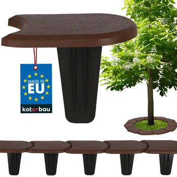 Obrubník trávnika palisáda s nájazdom plastový hnedý 3,8 m