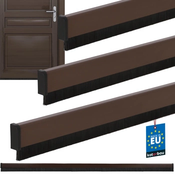 Tesniaca lišta pod dvere hnedá 27 mm 1 m sada 3 ks.