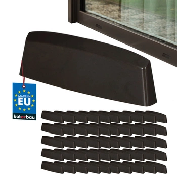 Zátka odvodnenia pre okná PVC hnedá 36 mm sada 50 ks.