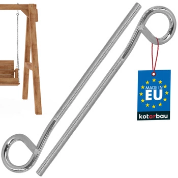 Hojdačkový hák skrutkovací nerezový M8 210 mm sada 2 ks.