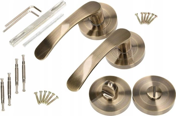 Sada dverových kľučiek 110 mm patina wc rozeta