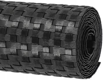 Panelová páska na plot z ratanu 19x255 cm čierna