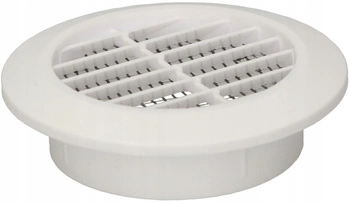 Ventilačná mriežka guľatá fi 60 mm so sieťkou - Farba biela