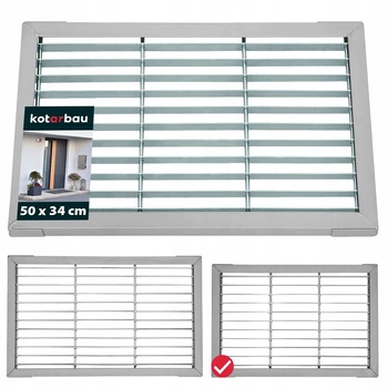 Pozinkovaná kovová rohožka na topánky 50x34