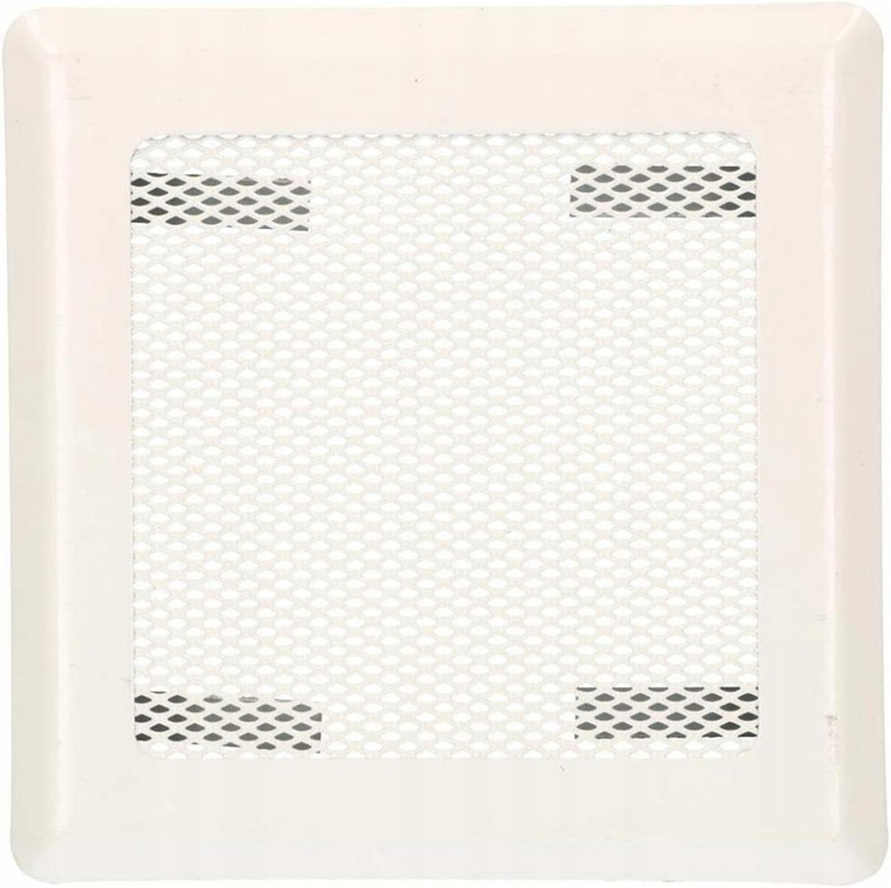 Krbová vetracia mriežka kovová 16x16 cm biela