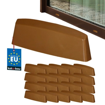 Zátka odvodnenia pre okná PVC dub 36 mm sada 20 ks.