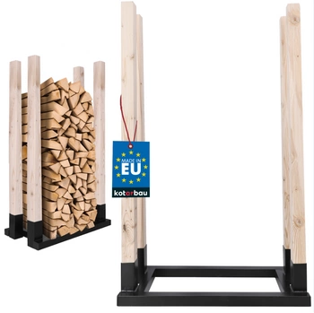 Kovový krbový stojan na palivové drevo 80cm