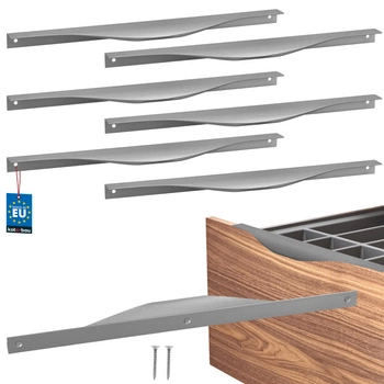 Úchyt nábytkový hliníkový strieborný 320/340 mm sada 6 ks.