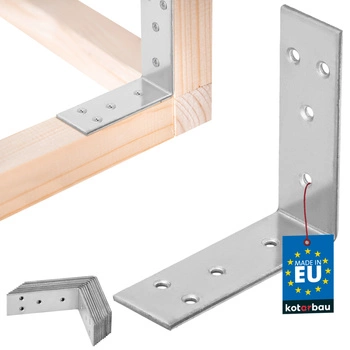 Tesársky uholník nerezový pozinkovaný 60x60x20 mm sada 12 ks.