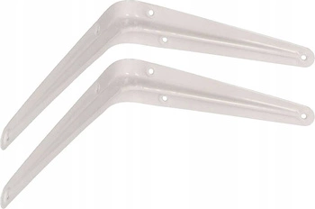 Lomená podložka na poličku podpera 20x15 cm 2 ks - Farba biela