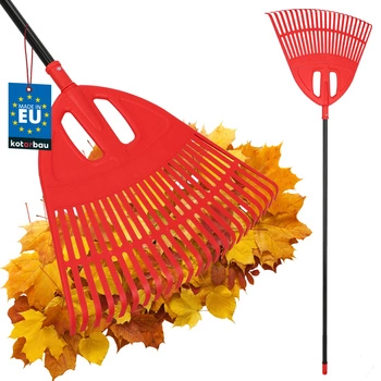 Veľké vejárové hrable na lístie 51,5 cm + hliníková násada 1,5 m