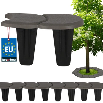 Obrubník trávnika palisáda s nájazdom plastový kamenný 3,8 m