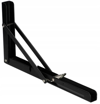 Držiak skladacích políc 300 uholník čierny