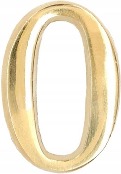 Číslo domu "0" číslo dverí 5 cm mosadz